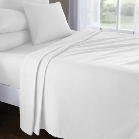Supreme Plus T250 Flat Sheet Queen  90x110" White, Case Of 12