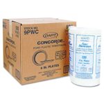 Dart 9 PWC Concorde 9" White Non-Laminated Round Foam Plate - 500/Case