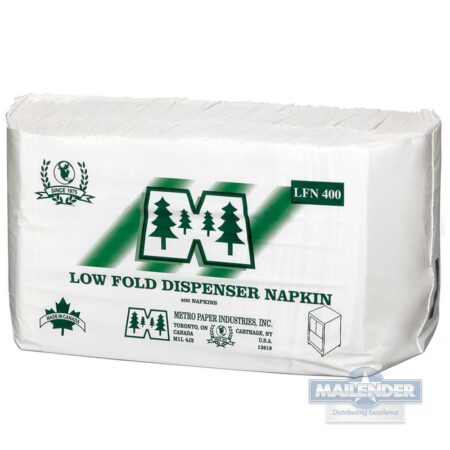 Dispenser Napkin Low Fold 1/6-Fold 1 Ply 12" x 6" Case of 6000