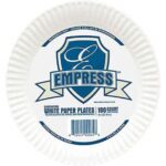 Paper Plate 9" White Case of 1200