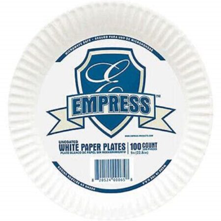 Paper Plate 9" White Case of 1200