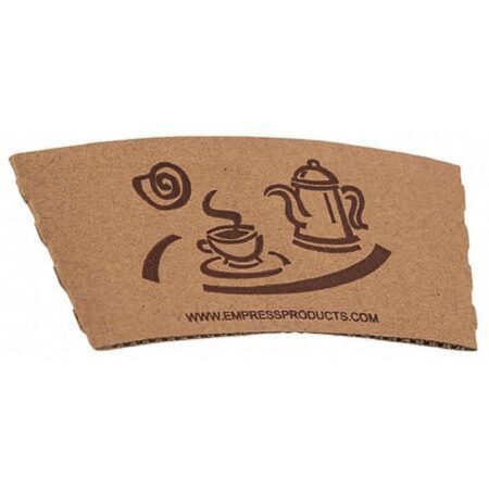Hot Cup Sleeve for 10-20 oz Cups Coffee Print 10/100, 1000 per case