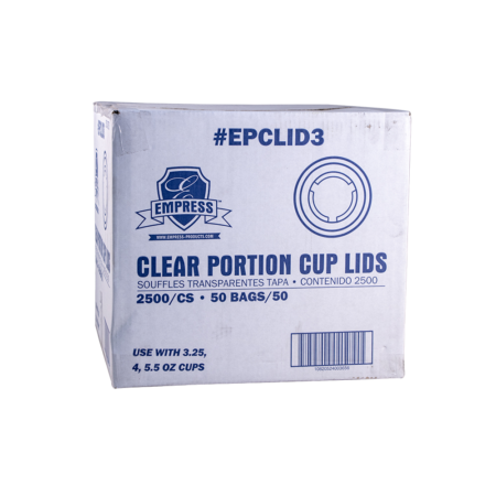 Lid for 3.25oz 4oz and 5.5oz Plastic Portion Cup 50 / 50 cs