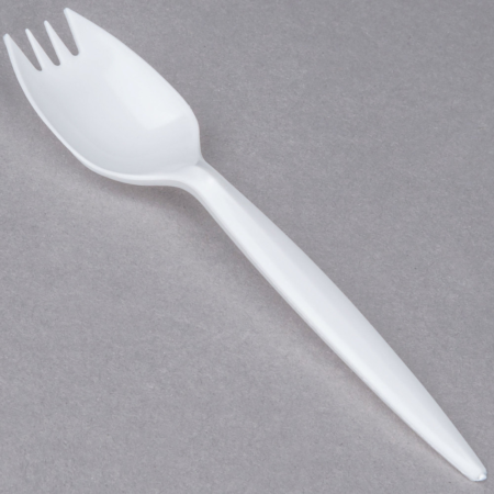 Medium Weight White Plastic Sporks – 1000/Case