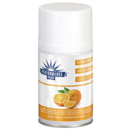 Performance Plus Metered Aerosol Citrus Grove 7 oz Can Air Freshener 12 / cs