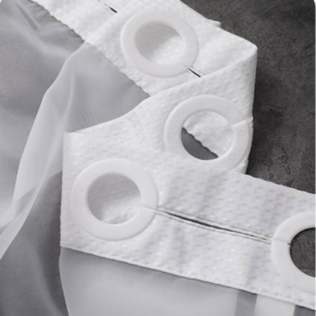 Hookless Waffle Weave Shower Curtain with Snap in Liner - 71W x 74H, Hotel White