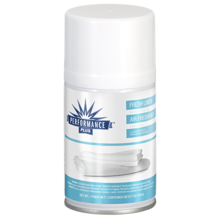 Performance Plus Metered Aerosol Fresh Linen 7 oz Can Air Freshener 12 / cs